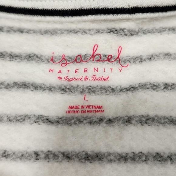 Isabel Maternity Black & White Striped Mama Sweatshirt - Picture 5 of 7